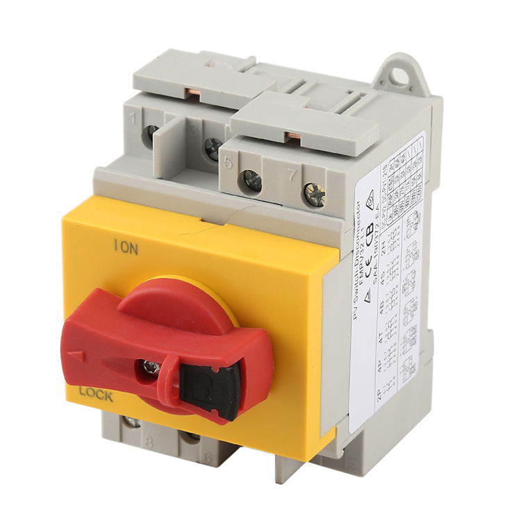 Din Rail Dutsen DC Masu Isolators Cire Haɗin Canji Don Solar Pv