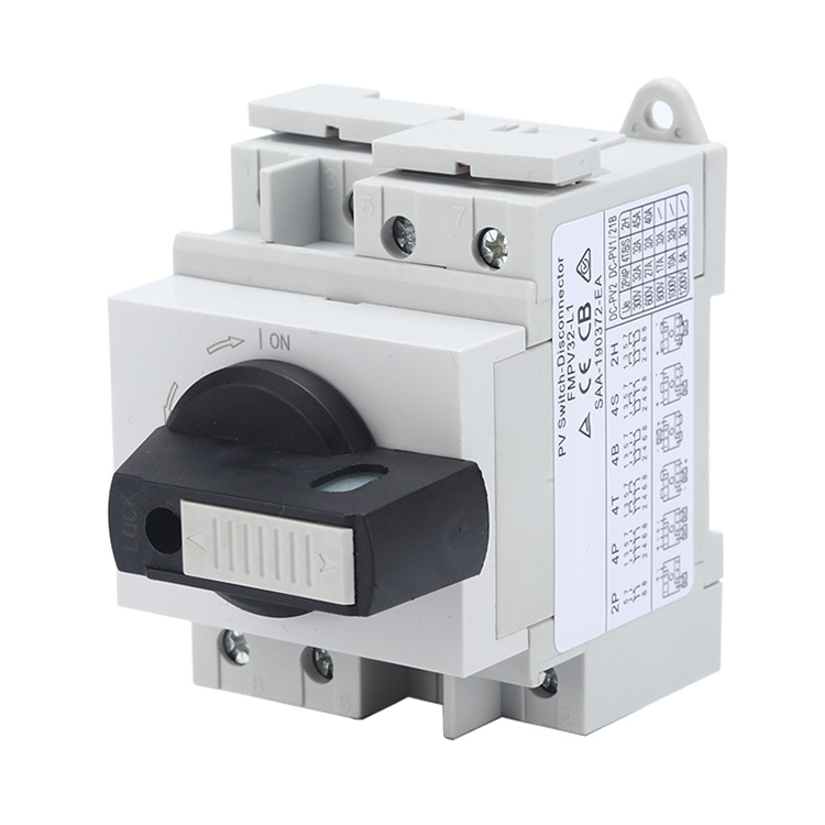 Din Rail Dutsen Padlockable DC Isolator Switch